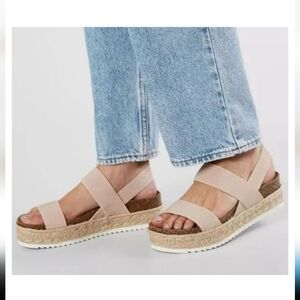 Madden Girl Beige Cybell Platform Sandal